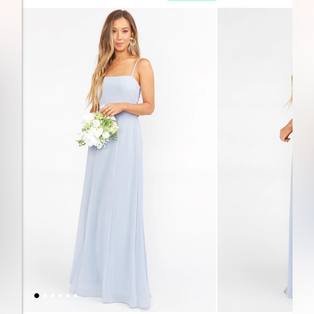 Show Me Your Mumu Steel Blue bridesmaid dress